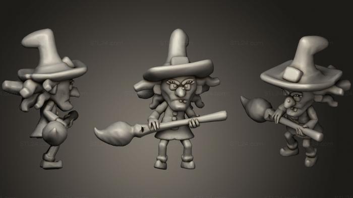 Figurines simple (Halloween Witches2, STKPR_0617) 3D models for cnc